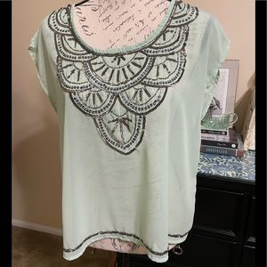 Decree Sheer Embellished Blouse